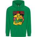 Daddy Dog Fathers Day Mens 80% Cotton Hoodie Irish Green