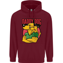 Daddy Dog Fathers Day Mens 80% Cotton Hoodie Maroon