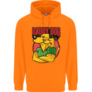 Daddy Dog Fathers Day Mens 80% Cotton Hoodie Orange