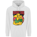 Daddy Dog Fathers Day Mens 80% Cotton Hoodie White