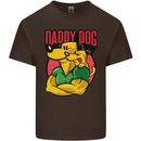Daddy Dog Fathers Day Mens Cotton T-Shirt Tee Top Dark Chocolate