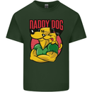 Daddy Dog Fathers Day Mens Cotton T-Shirt Tee Top Forest Green