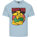 Daddy Dog Fathers Day Mens Cotton T-Shirt Tee Top Light Blue