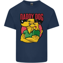 Daddy Dog Fathers Day Mens Cotton T-Shirt Tee Top Navy Blue