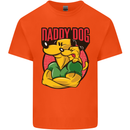 Daddy Dog Fathers Day Mens Cotton T-Shirt Tee Top Orange