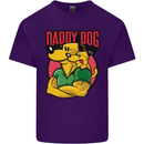 Daddy Dog Fathers Day Mens Cotton T-Shirt Tee Top Purple