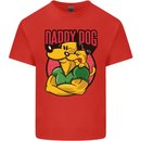 Daddy Dog Fathers Day Mens Cotton T-Shirt Tee Top Red