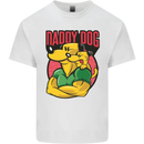 Daddy Dog Fathers Day Mens Cotton T-Shirt Tee Top White