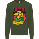 Daddy Dog Fathers Day Mens Sweatshirt Jumper Forest Green
