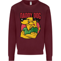 Daddy Dog Fathers Day Mens Sweatshirt Jumper Maroon