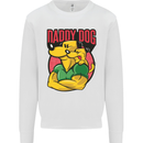 Daddy Dog Fathers Day Mens Sweatshirt Jumper White