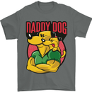 Daddy Dog Fathers Day Mens T-Shirt Cotton Gildan Charcoal