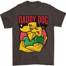 Daddy Dog Fathers Day Mens T-Shirt Cotton Gildan Dark Chocolate
