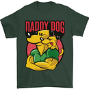 Daddy Dog Fathers Day Mens T-Shirt Cotton Gildan Forest Green