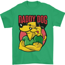 Daddy Dog Fathers Day Mens T-Shirt Cotton Gildan Irish Green