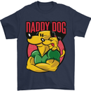 Daddy Dog Fathers Day Mens T-Shirt Cotton Gildan Navy Blue