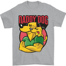 Daddy Dog Fathers Day Mens T-Shirt Cotton Gildan Sports Grey