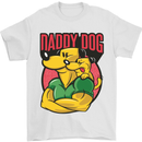 Daddy Dog Fathers Day Mens T-Shirt Cotton Gildan White