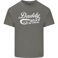 Daddy Est. 2022 Funny Father's Day Mens Cotton T-Shirt Tee Top Charcoal