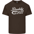 Daddy Est. 2022 Funny Father's Day Mens Cotton T-Shirt Tee Top Dark Chocolate