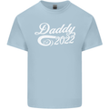Daddy Est. 2022 Funny Father's Day Mens Cotton T-Shirt Tee Top Light Blue