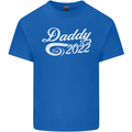 Daddy Est. 2022 Funny Father's Day Mens Cotton T-Shirt Tee Top Royal Blue