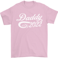 Daddy Est. 2022 Funny Father's Day Mens T-Shirt Cotton Gildan Light Pink