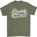 Daddy Est. 2022 Funny Father's Day Mens T-Shirt Cotton Gildan Military Green