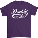 Daddy Est. 2022 Funny Father's Day Mens T-Shirt Cotton Gildan Purple