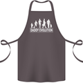 Daddy Evolution Fathers Day Cotton Apron 100% Organic Dark Grey