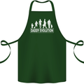 Daddy Evolution Fathers Day Cotton Apron 100% Organic Forest Green