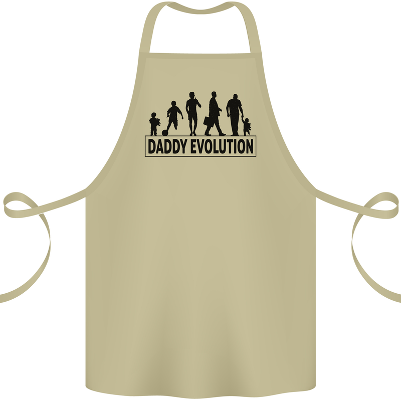 Daddy Evolution Fathers Day Cotton Apron 100% Organic Khaki