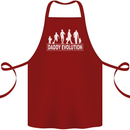Daddy Evolution Fathers Day Cotton Apron 100% Organic Maroon