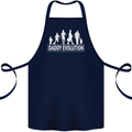 Daddy Evolution Fathers Day Cotton Apron 100% Organic Navy Blue