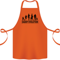 Daddy Evolution Fathers Day Cotton Apron 100% Organic Orange