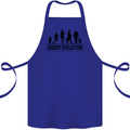 Daddy Evolution Fathers Day Cotton Apron 100% Organic Royal Blue