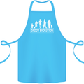 Daddy Evolution Fathers Day Cotton Apron 100% Organic Turquoise