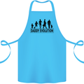 Daddy Evolution Fathers Day Cotton Apron 100% Organic Turquoise