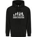 Daddy Evolution Fathers Day Mens 80% Cotton Hoodie Black
