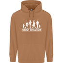 Daddy Evolution Fathers Day Mens 80% Cotton Hoodie Caramel Latte