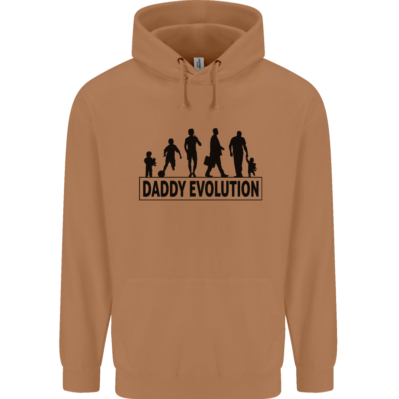 Daddy Evolution Fathers Day Mens 80% Cotton Hoodie Caramel Latte