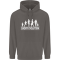 Daddy Evolution Fathers Day Mens 80% Cotton Hoodie Charcoal