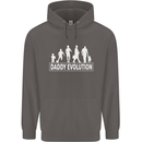 Daddy Evolution Fathers Day Mens 80% Cotton Hoodie Charcoal
