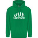 Daddy Evolution Fathers Day Mens 80% Cotton Hoodie Irish Green