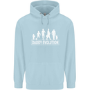 Daddy Evolution Fathers Day Mens 80% Cotton Hoodie Light Blue