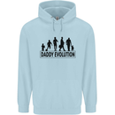 Daddy Evolution Fathers Day Mens 80% Cotton Hoodie Light Blue