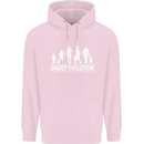 Daddy Evolution Fathers Day Mens 80% Cotton Hoodie Light Pink