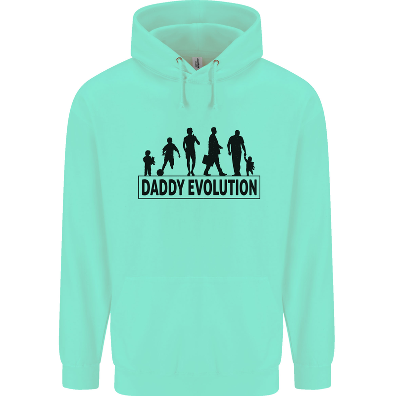 Daddy Evolution Fathers Day Mens 80% Cotton Hoodie Peppermint