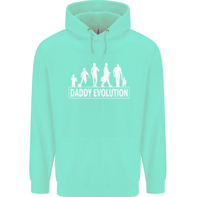Daddy Evolution Fathers Day Mens 80% Cotton Hoodie Peppermint