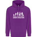 Daddy Evolution Fathers Day Mens 80% Cotton Hoodie Purple